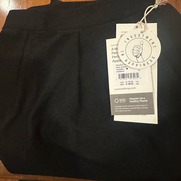 NWT Vuori Black Heather  Elevation  trouser long XL. Price is firm at 70 - Picture 2 of 5